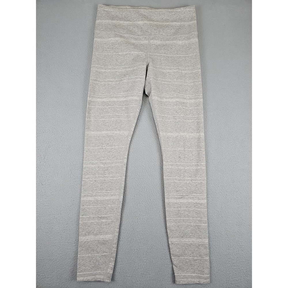 Athleta Size Medium Meditation Daybreak Gray Stripe Tight‎